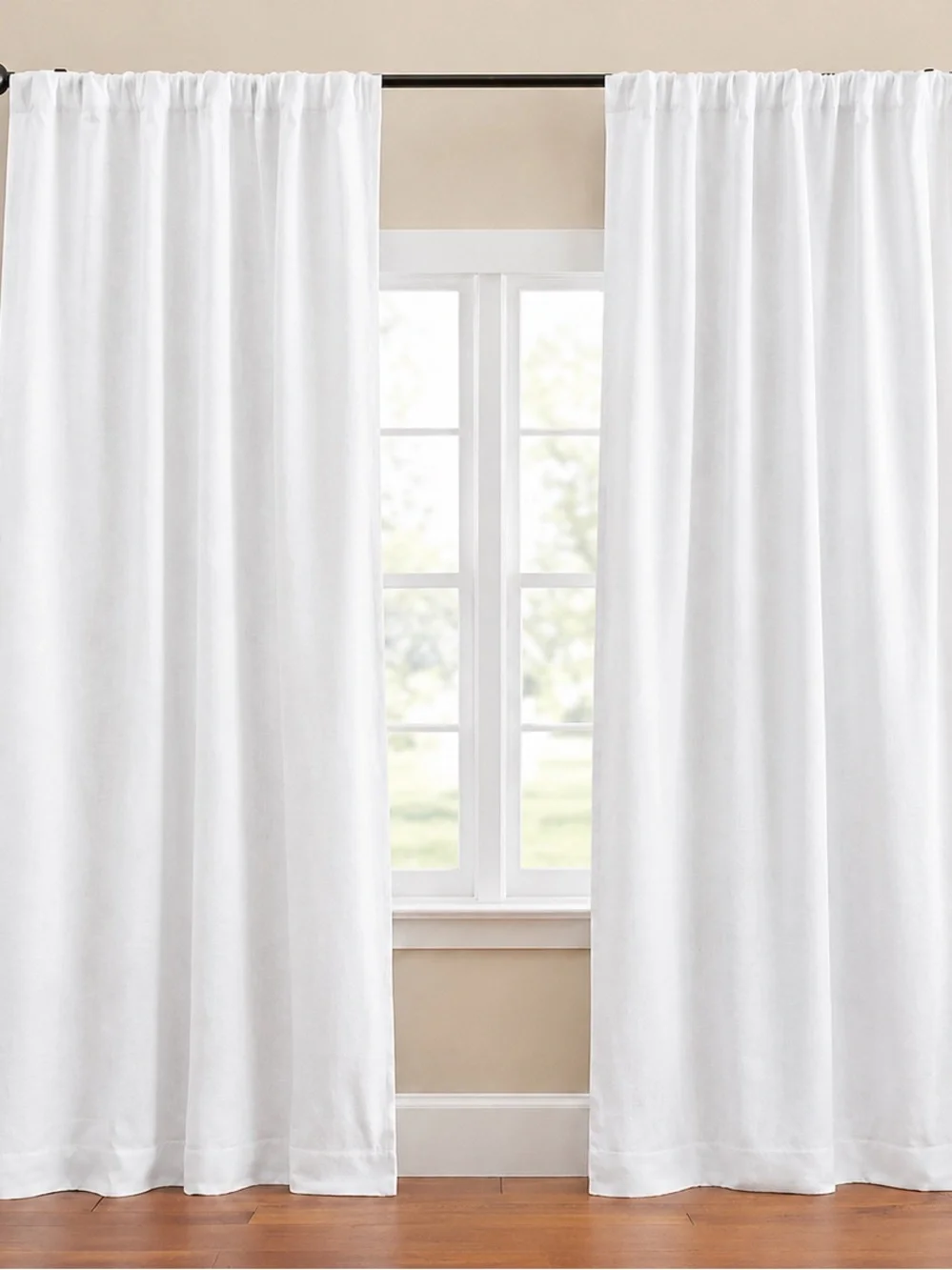 Pottery Barn White Curtains Seaton 50x84 Set Of 2 Cotton Panels